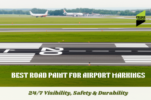 Prime roads is the best supplier of white road marking paint for airports