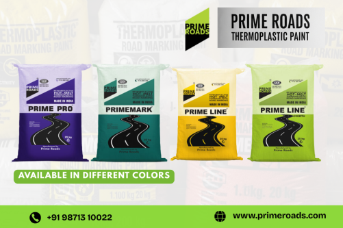 Different types of thermoplastic paints offered by Prime roads