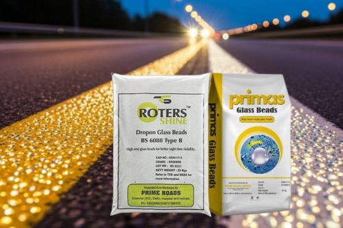 Road Marking glass beads manufactured by primeroads