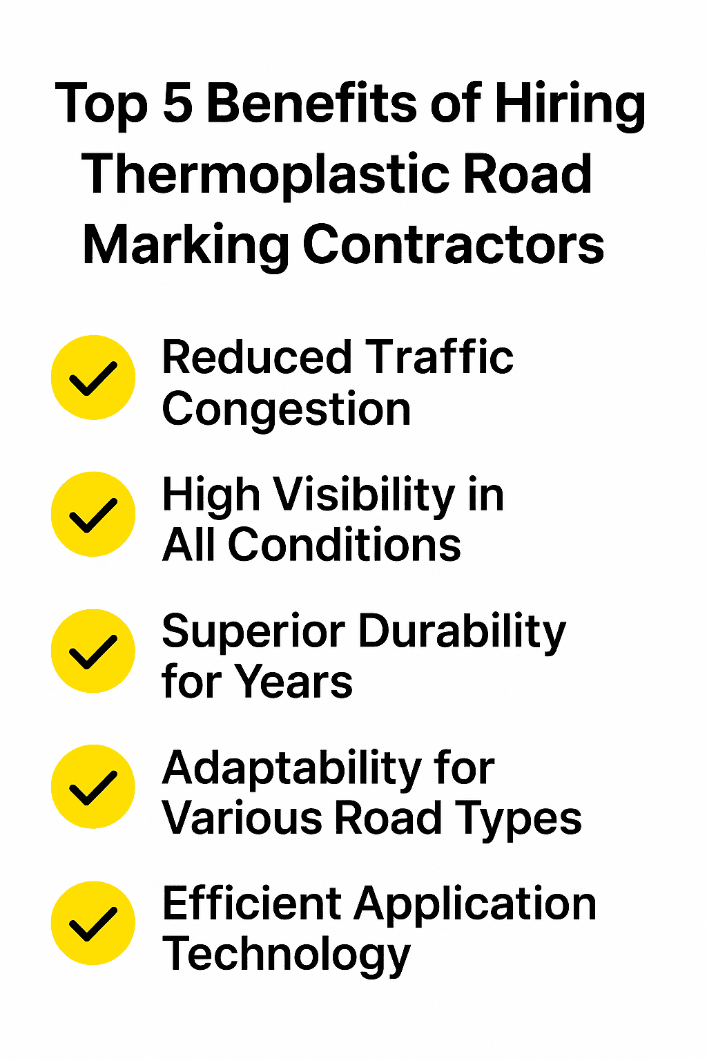 Top 5 Reasons of hiring thernoplastc road marking contractors